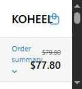 KOHEEL2$ coupon verification screenshot