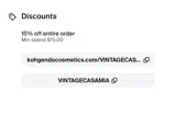 VINTAGECASAMIA coupon verification screenshot