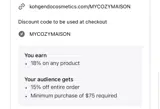 MYCOZYMAISON coupon verification screenshot