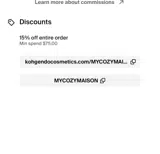 MYCOZYMAISON coupon verification screenshot