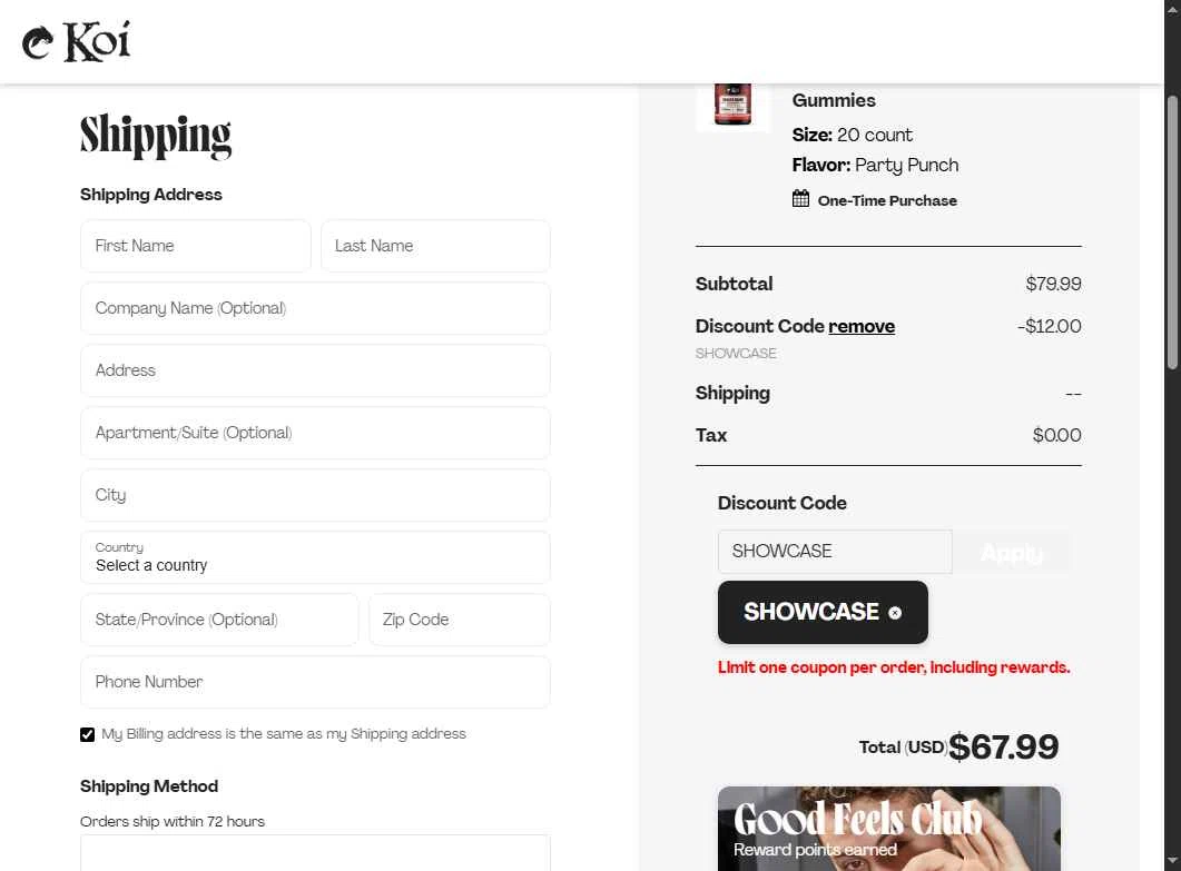 Koi CBD Promo Codes - $75 Off (12 Verified) Mar 2026