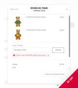 WELCOME_CL2ZXE coupon verification screenshot