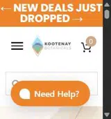 Kootenay Botanicals coupon verification screenshot