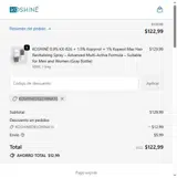 KOSHINE coupon verification screenshot
