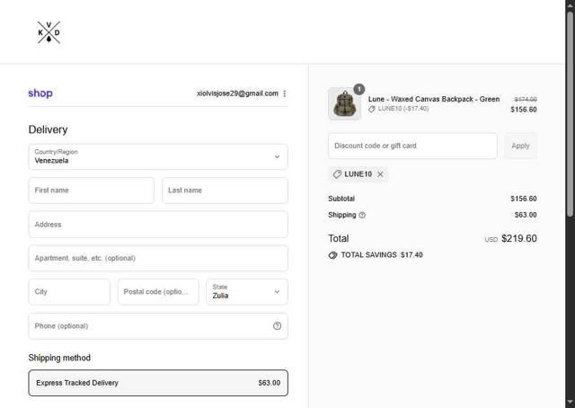 KOVERED checkout page showing KOVERED discount code box | Screenshot taken by SimplyCodes community member on Sep 9, 2025
