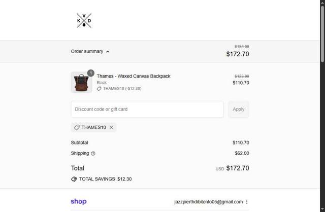 KOVERED checkout page showing KOVERED discount code box | Screenshot taken by SimplyCodes community member on Aug 29, 2025