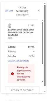 LOVE18 coupon verification screenshot