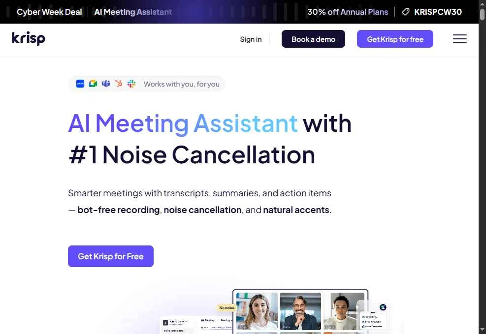 Krisp checkout page showing Krisp coupon code box | Screenshot taken by SimplyCodes community member on Dec 4, 2025