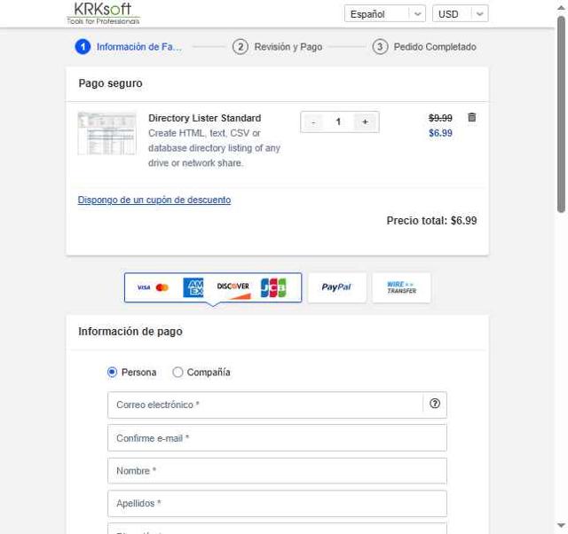 KRKsoft checkout page showing KRKsoft promo code box | Screenshot taken by SimplyCodes community member on Jul 20, 2025