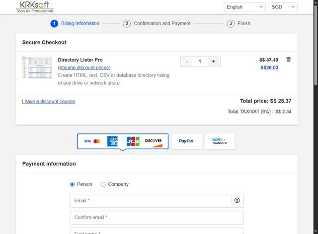 KRKsoft checkout page showing KRKsoft promo code box | Screenshot taken by SimplyCodes community member on Aug 18, 2025