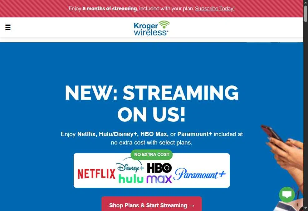 Kroger Wireless checkout page showing Kroger Wireless coupon code box | Screenshot taken by SimplyCodes community member on Nov 21, 2025