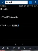 BEERE coupon verification screenshot