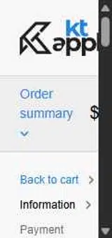 KT Appliance coupon verification screenshot