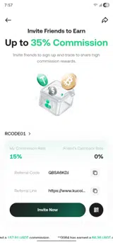 KuCoin coupon verification screenshot