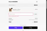 Kula Modern coupon verification screenshot