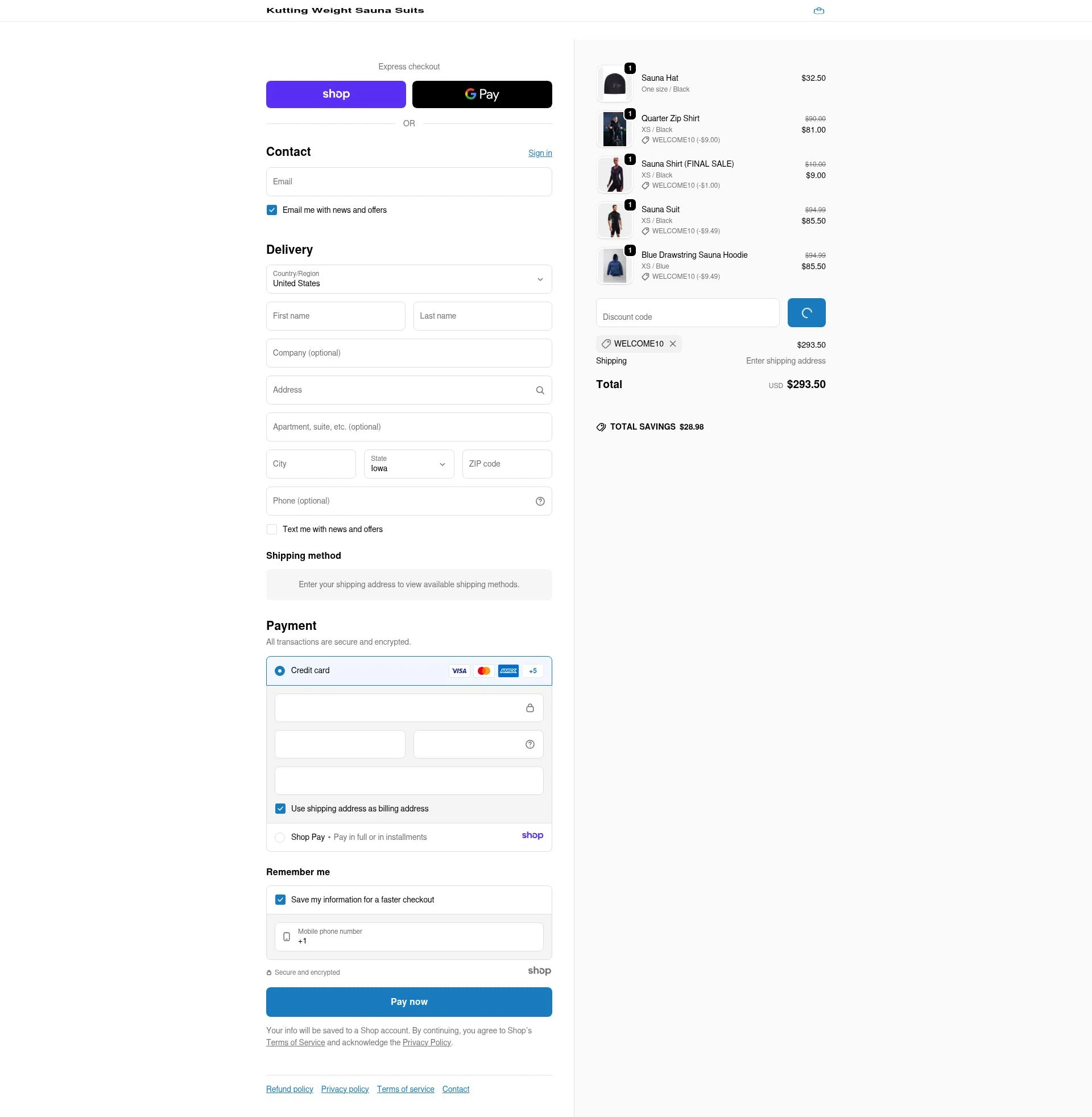 Kutting Weight checkout page showing Kutting Weight discount code box | Screenshot taken by SimplyCodes community member on Dec 16, 2025