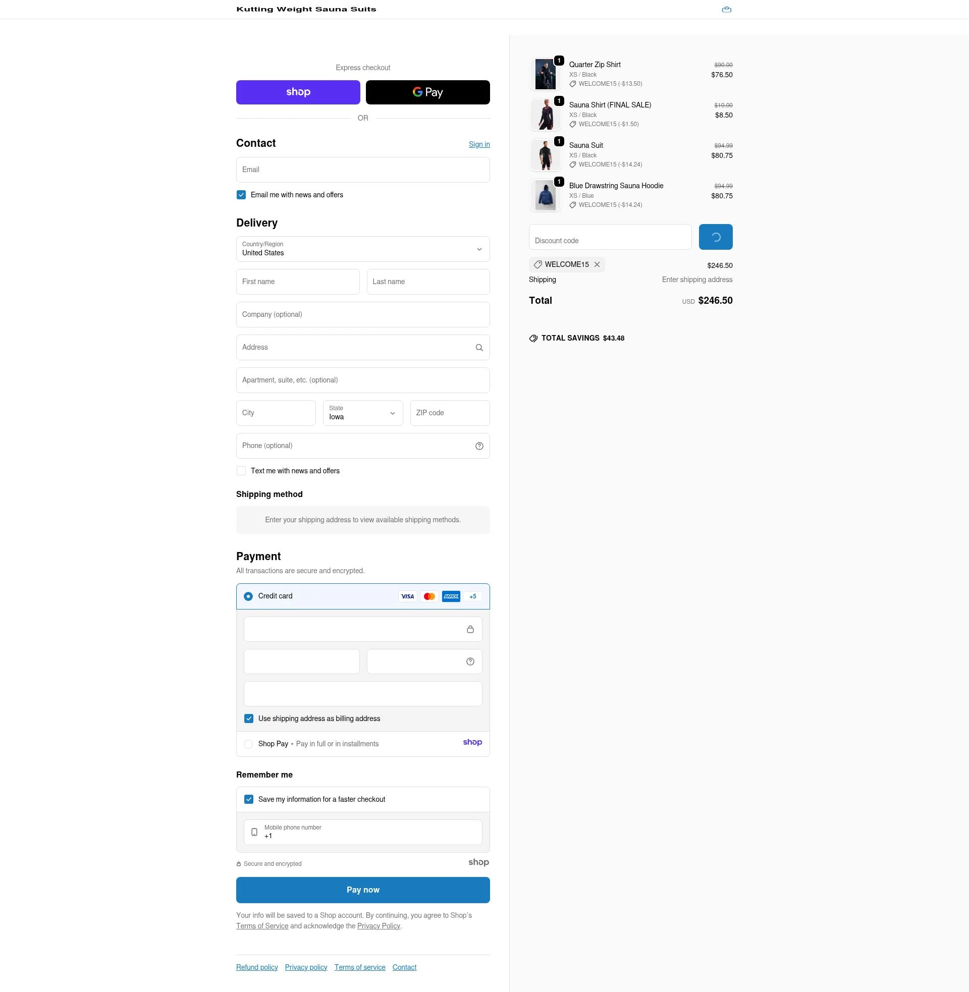 Kutting Weight checkout page showing Kutting Weight discount code box | Screenshot taken by SimplyCodes community member on Dec 28, 2025