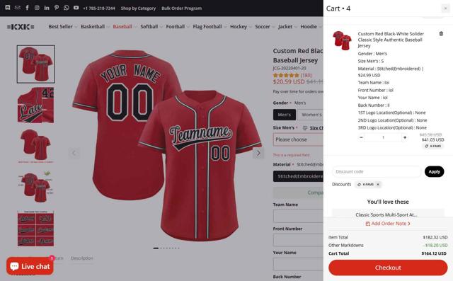 KXKSHOP checkout page showing KXKSHOP discount code box | Screenshot taken by SimplyCodes community member on Sep 16, 2025