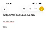 LabSourced Peptides coupon verification screenshot