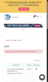 HOLIDAY20 coupon verification screenshot