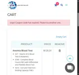 VET15 coupon verification screenshot