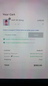 Thecause30 coupon verification screenshot