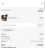 SUMMERSALE coupon verification screenshot