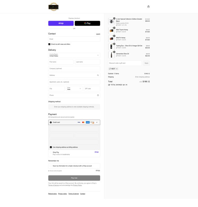 Laconiko checkout page showing Laconiko promo code box | Screenshot taken by SimplyCodes community member on Sep 2, 2025