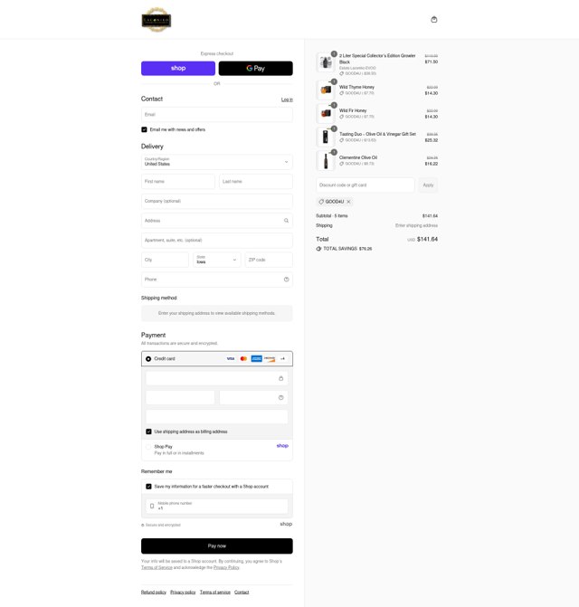 Laconiko checkout page showing Laconiko promo code box | Screenshot taken by SimplyCodes community member on Sep 2, 2025