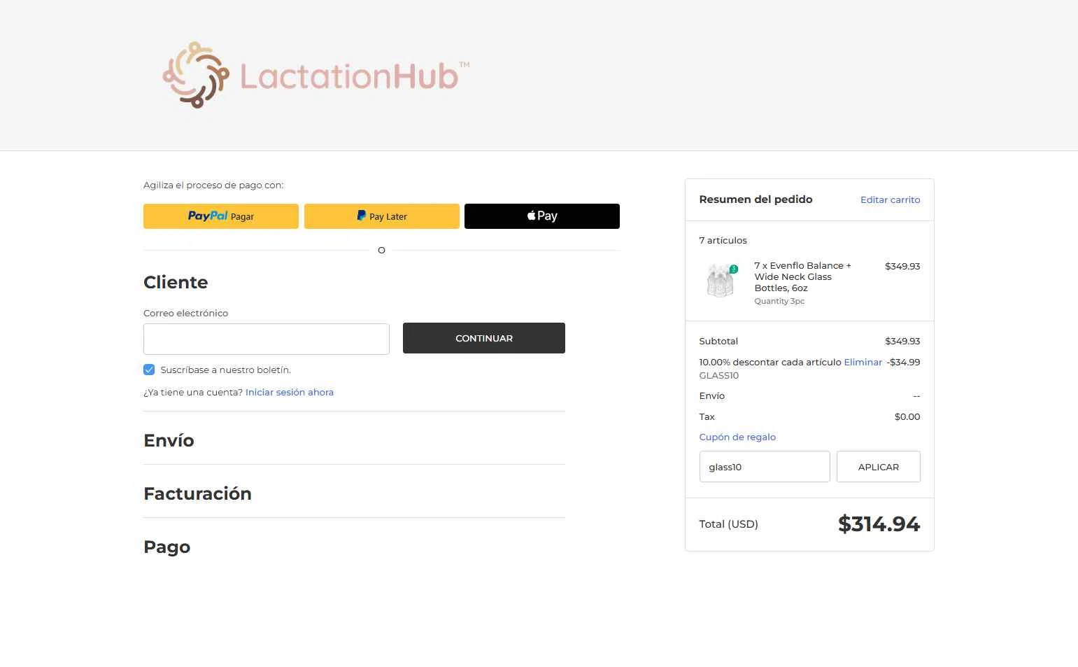 Lactation Hub checkout page showing Lactation Hub promo code box | Screenshot taken by SimplyCodes community member on Oct 15, 2025