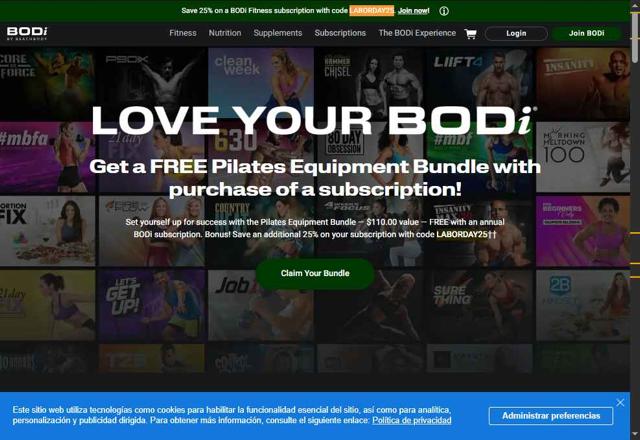 BODi checkout page showing BODi promo code box | Screenshot taken by SimplyCodes community member on Aug 23, 2025