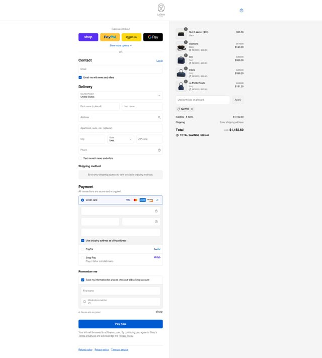 Laflore Paris checkout page showing Laflore Paris discount code box | Screenshot taken by SimplyCodes community member on Sep 4, 2025