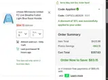 LA Galaxy coupon verification screenshot