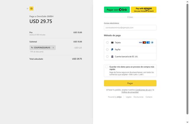LALAL.AI checkout page showing LALAL.AI promo code box | Screenshot taken by SimplyCodes community member on Sep 2, 2025