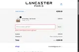 Lancaster Paris coupon verification screenshot
