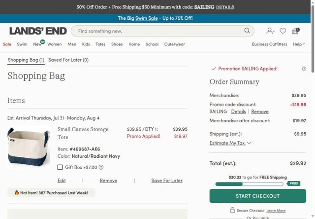 Lands' End Promo Codes (13 Verified) - 50% Off Aug 2025