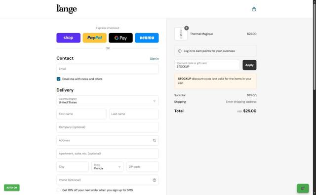 L'ange Hair checkout page showing L'ange Hair discount code box | Screenshot taken by SimplyCodes community member on Sep 12, 2025