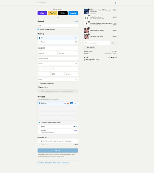 LANSHIN checkout page showing LANSHIN promo code box | Screenshot taken by SimplyCodes community member on Sep 12, 2025