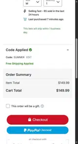 Los Angeles Rams coupon verification screenshot
