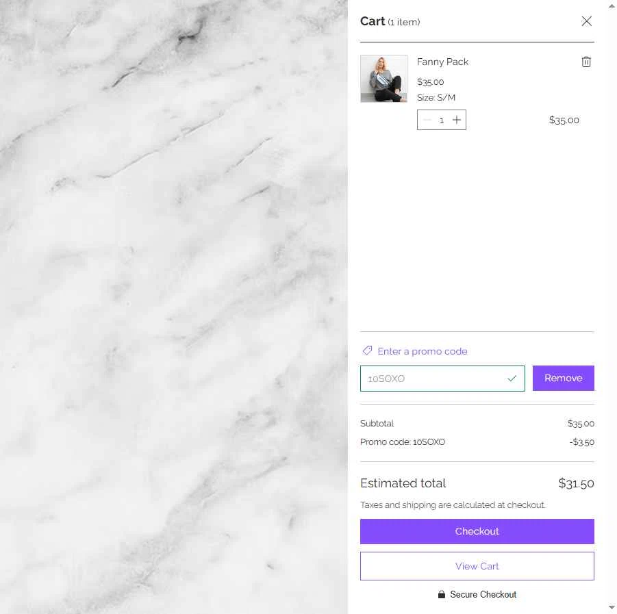 Larecoin checkout page showing Larecoin promo code box | Screenshot taken by SimplyCodes community member on Jan 9, 2026
