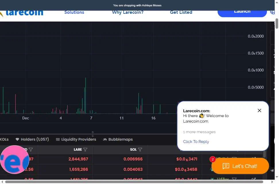 Larecoin checkout page showing Larecoin promo code box | Screenshot taken by SimplyCodes community member on Jan 9, 2026
