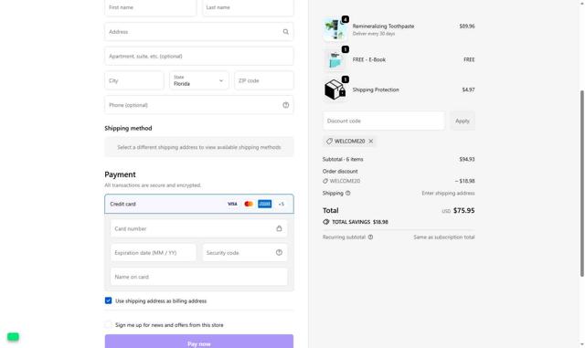Larine checkout page showing Larine promo code box | Screenshot taken by SimplyCodes community member on Sep 20, 2025