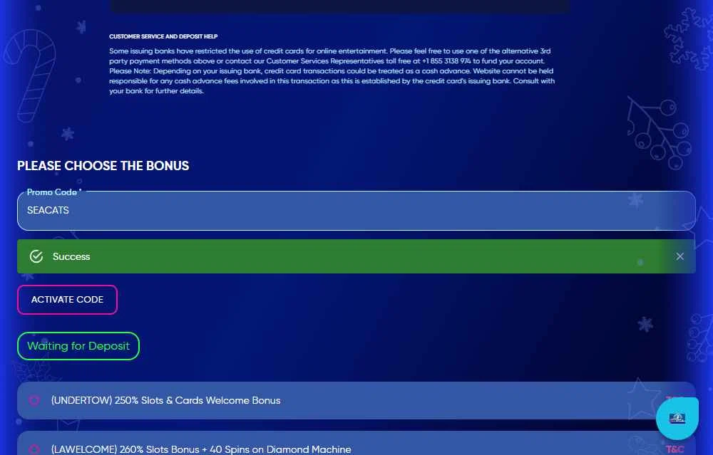 Las Atlantis Casino checkout page showing Las Atlantis Casino promo code box | Screenshot taken by SimplyCodes community member on Jan 29, 2026