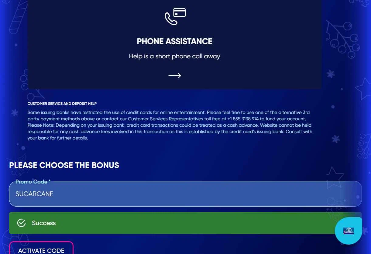 Las Atlantis Casino checkout page showing Las Atlantis Casino promo code box | Screenshot taken by SimplyCodes community member on Jan 23, 2026