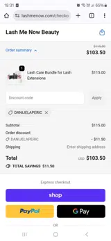 DANIJELAPERIC coupon verification screenshot