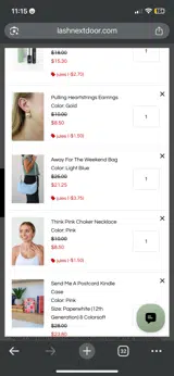 Lash Next Door coupon verification screenshot