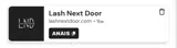 Lash Next Door coupon verification screenshot