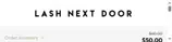 Lash Next Door coupon verification screenshot