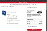Las Vegas Raiders coupon verification screenshot