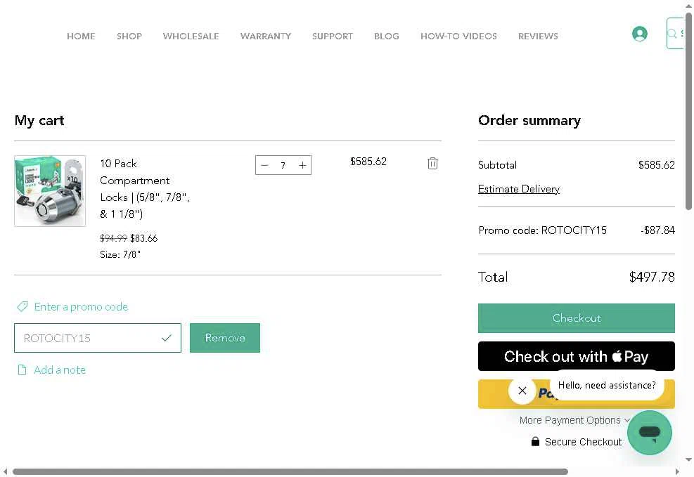 LATCH.IT checkout page showing LATCH.IT promo code box | Screenshot taken by SimplyCodes community member on Nov 17, 2025
